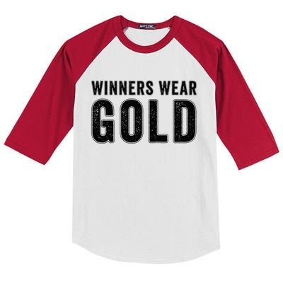 Winners Wear Gold Color War Camp Team Game Competition Kids Colorblock Raglan Jersey