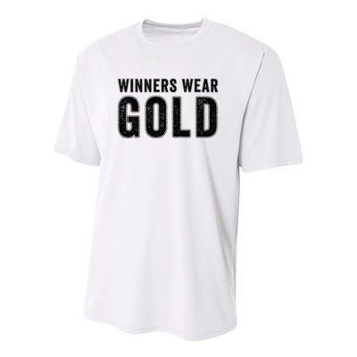 Winners Wear Gold Color War Camp Team Game Competition Youth Performance Sprint T-Shirt