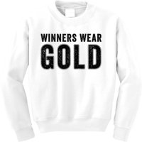 Winners Wear Gold Color War Camp Team Game Competition Kids Sweatshirt