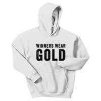 Winners Wear Gold Color War Camp Team Game Competition Kids Hoodie