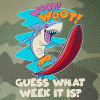 Woot Woot Guess What Week It Is Surfing Shark Legacy Tie Dye Trucker Hat