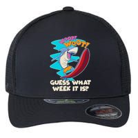 Woot Woot Guess What Week It Is Surfing Shark Flexfit Unipanel Trucker Cap