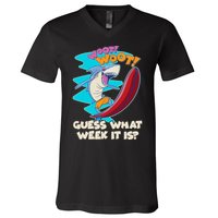 Woot Woot Guess What Week It Is Surfing Shark V-Neck T-Shirt