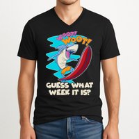 Woot Woot Guess What Week It Is Surfing Shark V-Neck T-Shirt