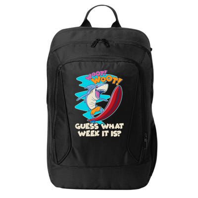 Woot Woot Guess What Week It Is Surfing Shark City Backpack