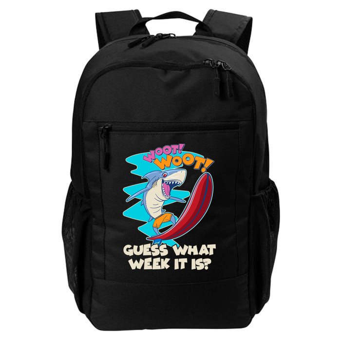 Woot Woot Guess What Week It Is Surfing Shark Backpack