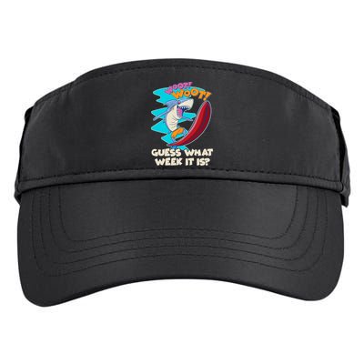 Woot Woot Guess What Week It Is Surfing Shark Adult Drive Performance Visor