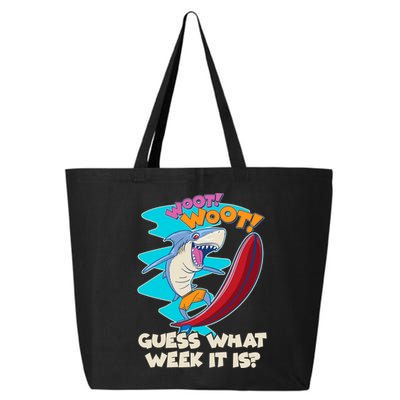 Woot Woot Guess What Week It Is Surfing Shark 25L Jumbo Tote