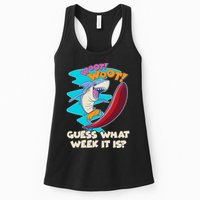 Woot Woot Guess What Week It Is Surfing Shark Womens Tank Top