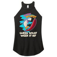 Woot Woot Guess What Week It Is Surfing Shark Women's Perfect Tri Rocker Tank