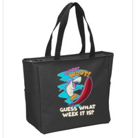 Woot Woot Guess What Week It Is Surfing Shark Zip Tote Bag