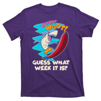 Woot Woot Guess What Week It Is Surfing Shark T-Shirt