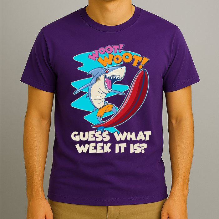 Woot Woot Guess What Week It Is Surfing Shark T-Shirt