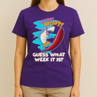 Woot Woot Guess What Week It Is Surfing Shark T-Shirt