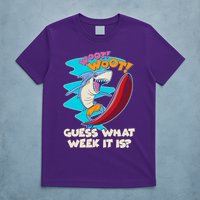 Woot Woot Guess What Week It Is Surfing Shark T-Shirt