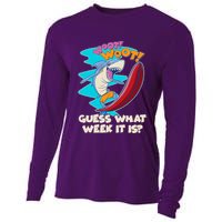 Woot Woot Guess What Week It Is Surfing Shark Cooling Performance Long Sleeve Crew