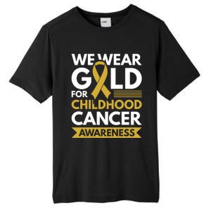 We Wear Gold Hood Cancer Awareness Meaningful Gift Tall Fusion ChromaSoft Performance T-Shirt