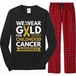 We Wear Gold Hood Cancer Awareness Meaningful Gift Long Sleeve Pajama Set