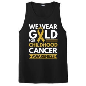 We Wear Gold Hood Cancer Awareness Meaningful Gift PosiCharge Competitor Tank