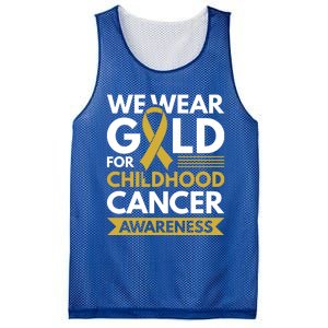 We Wear Gold Hood Cancer Awareness Meaningful Gift Mesh Reversible Basketball Jersey Tank