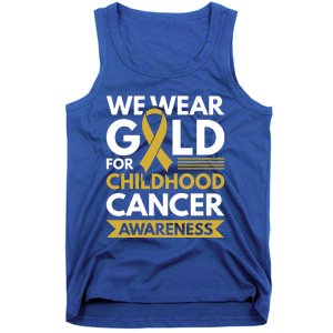 We Wear Gold Hood Cancer Awareness Meaningful Gift Tank Top