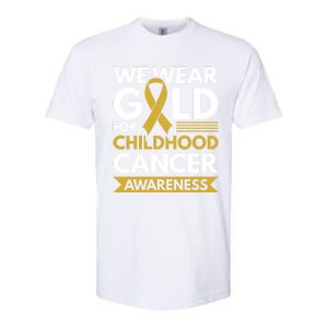 We Wear Gold Hood Cancer Awareness Meaningful Gift Softstyle CVC T-Shirt