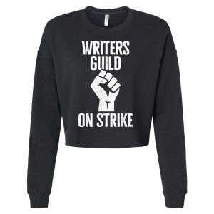 WGA Writers Guild Of America On Strike Anti AI Chatbots Cropped Pullover Crew