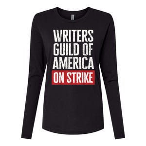 WGA Writers Guild Of America On Strike Anti AI Chatbots Womens Cotton Relaxed Long Sleeve T-Shirt