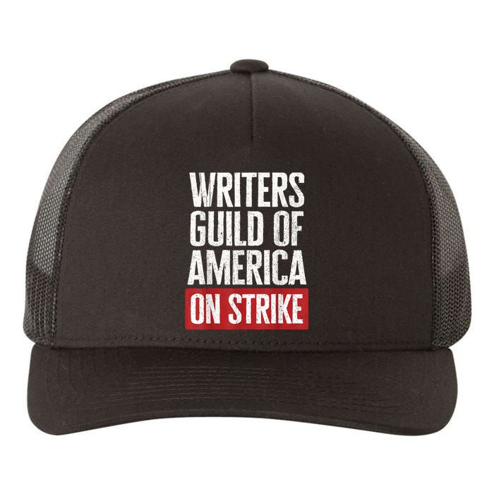 WGA Writers Guild Of America On Strike Anti AI Chatbots Yupoong Adult 5-Panel Trucker Hat