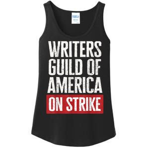 WGA Writers Guild Of America On Strike Anti AI Chatbots Ladies Essential Tank