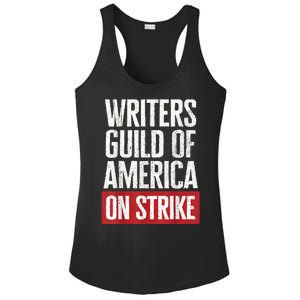 WGA Writers Guild Of America On Strike Anti AI Chatbots Ladies PosiCharge Competitor Racerback Tank