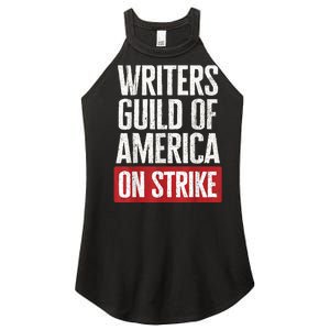 WGA Writers Guild Of America On Strike Anti AI Chatbots Women's Perfect Tri Rocker Tank