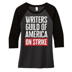 WGA Writers Guild Of America On Strike Anti AI Chatbots Women's Tri-Blend 3/4-Sleeve Raglan Shirt