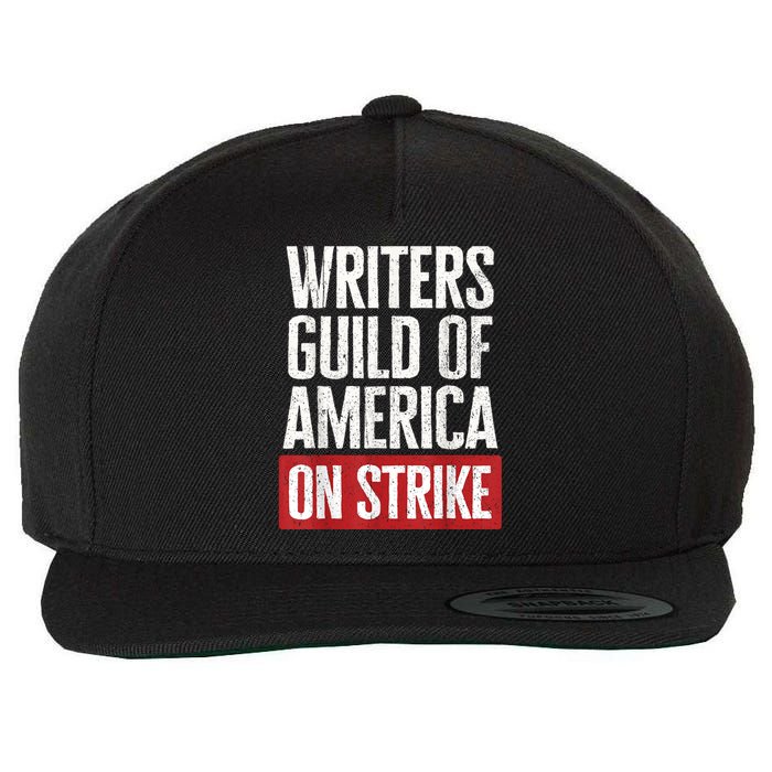 WGA Writers Guild Of America On Strike Anti AI Chatbots Wool Snapback Cap