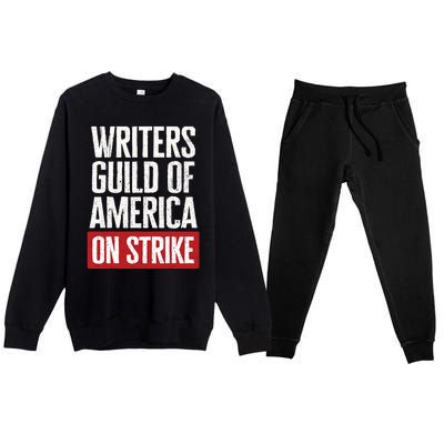 WGA Writers Guild Of America On Strike Anti AI Chatbots Premium Crewneck Sweatsuit Set