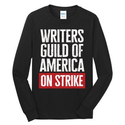 WGA Writers Guild Of America On Strike Anti AI Chatbots Tall Long Sleeve T-Shirt