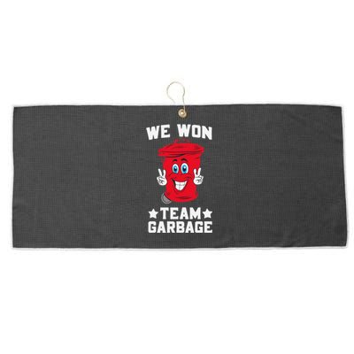 We Won Garbage Team Large Microfiber Waffle Golf Towel