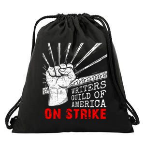 WGA Writers Guild Of America On Strike Anti AI Chatbots Drawstring Bag