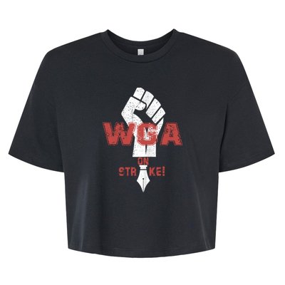 WGA Writers Guild Of America On Strike Anti AI Chatbots Bella+Canvas Jersey Crop Tee