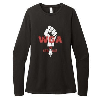 WGA Writers Guild Of America On Strike Anti AI Chatbots Womens CVC Long Sleeve Shirt