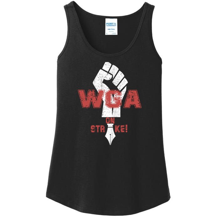 WGA Writers Guild Of America On Strike Anti AI Chatbots Ladies Essential Tank