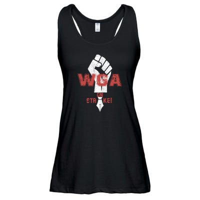 WGA Writers Guild Of America On Strike Anti AI Chatbots Ladies Essential Flowy Tank