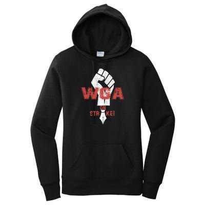 WGA Writers Guild Of America On Strike Anti AI Chatbots Women's Pullover Hoodie