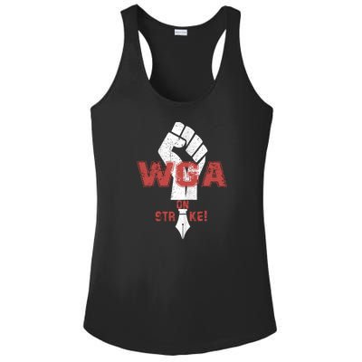 WGA Writers Guild Of America On Strike Anti AI Chatbots Ladies PosiCharge Competitor Racerback Tank