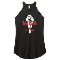 WGA Writers Guild Of America On Strike Anti AI Chatbots Women's Perfect Tri Rocker Tank