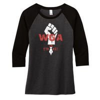 WGA Writers Guild Of America On Strike Anti AI Chatbots Women's Tri-Blend 3/4-Sleeve Raglan Shirt