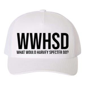 What Would Harvey Specter Do Black Yupoong Adult 5-Panel Trucker Hat