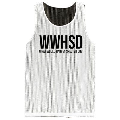 What Would Harvey Specter Do Black Mesh Reversible Basketball Jersey Tank