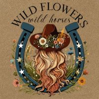 Wildflowers Wild Horses Western Boho Country Music Cotton Canvas Backpack
