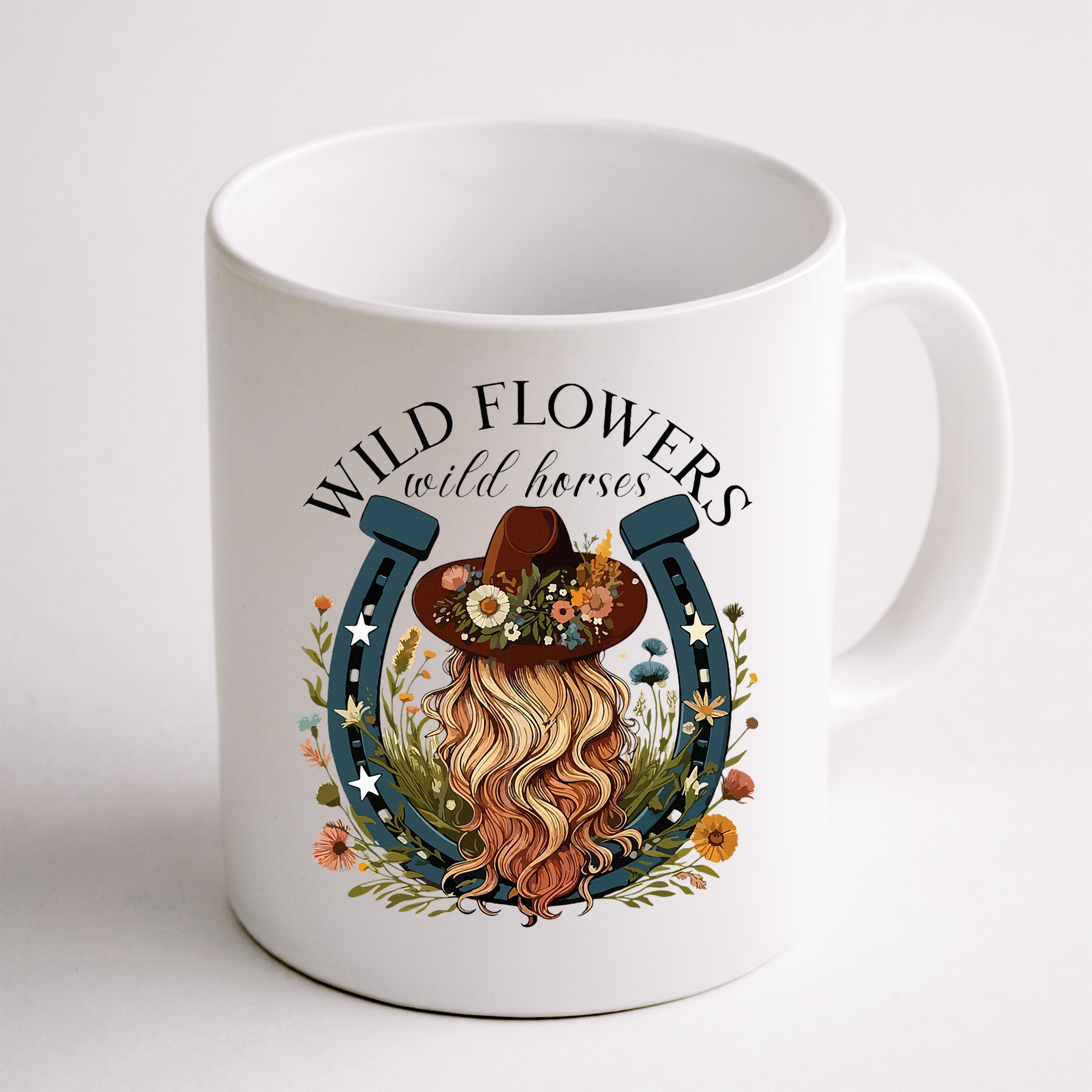 Wildflowers Wild Horses Western Boho Country Music Mug